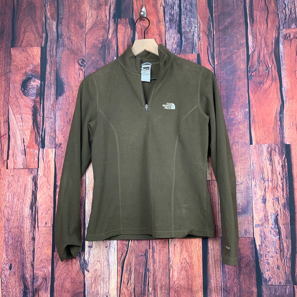 The north face dark brown TKA 100 fleece size S